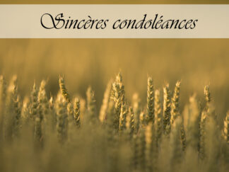 Carte de condoléances "Blé"