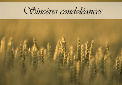 Carte de condoléances "Blé"