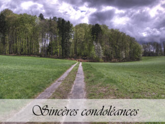 Carte de condoléances "Chemin droit HDR"