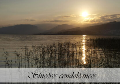 Carte de condoléances "Lac de Neuchâtel - Marin-Epagnier"