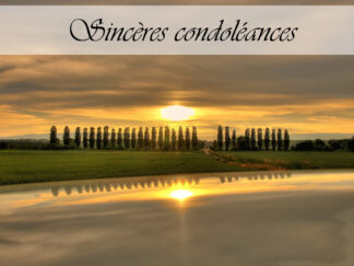 Carte de condoléances "Broye coucher de soleil reflet HDR"