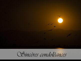 Carte de condoléances "Coucher de soleil - Espagne"