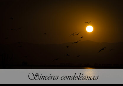Carte de condoléances "Coucher de soleil - Espagne"