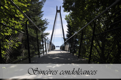 Carte de condoléances "Passerelle Cardada Cimetta"